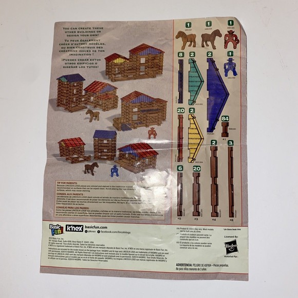 Lincoln Logs Centennial Edition Tin K’NEX Extra Pieces Cowboy Horses Set - Picture 12 of 12